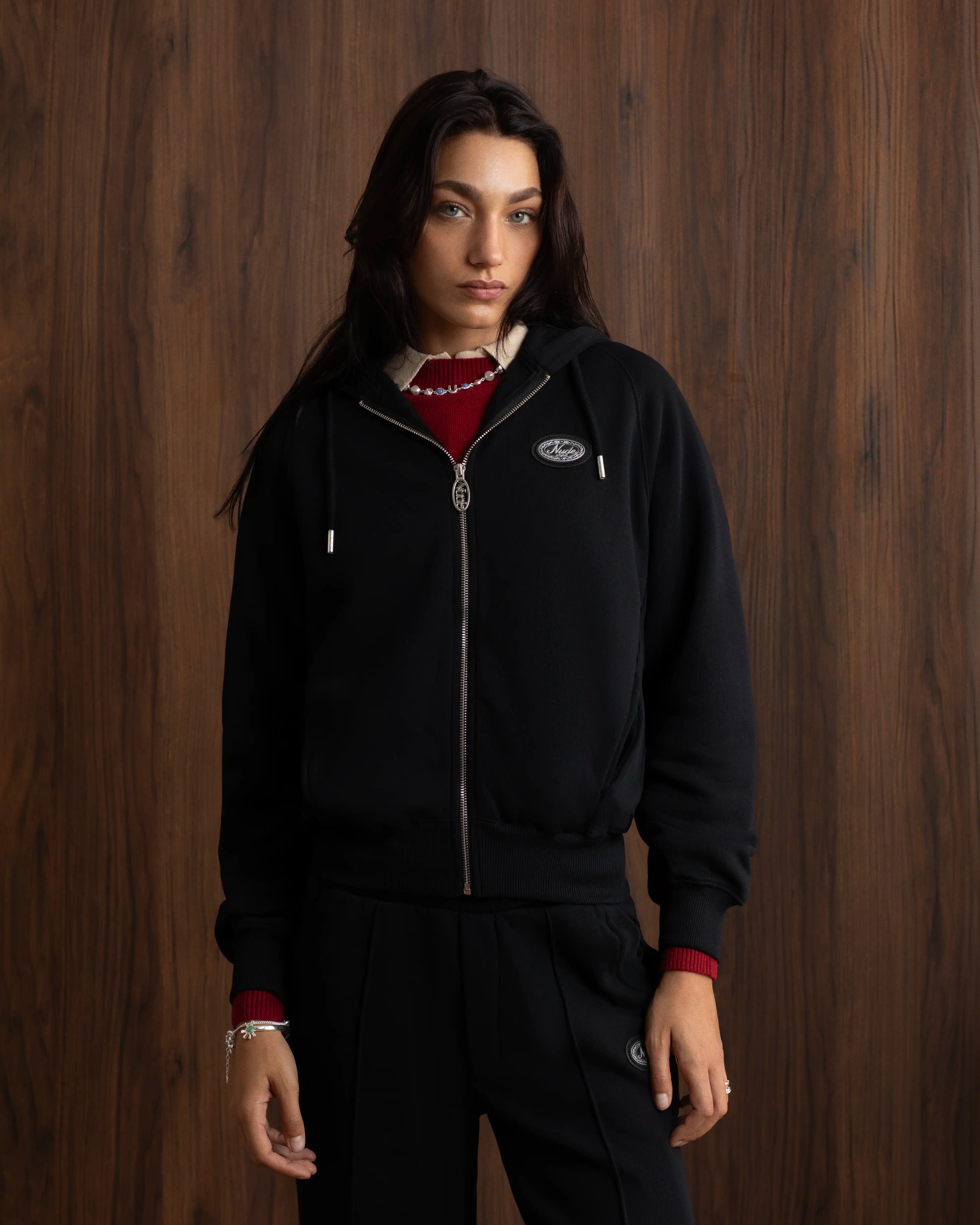 Essentials Zip-Up Hoodie Black