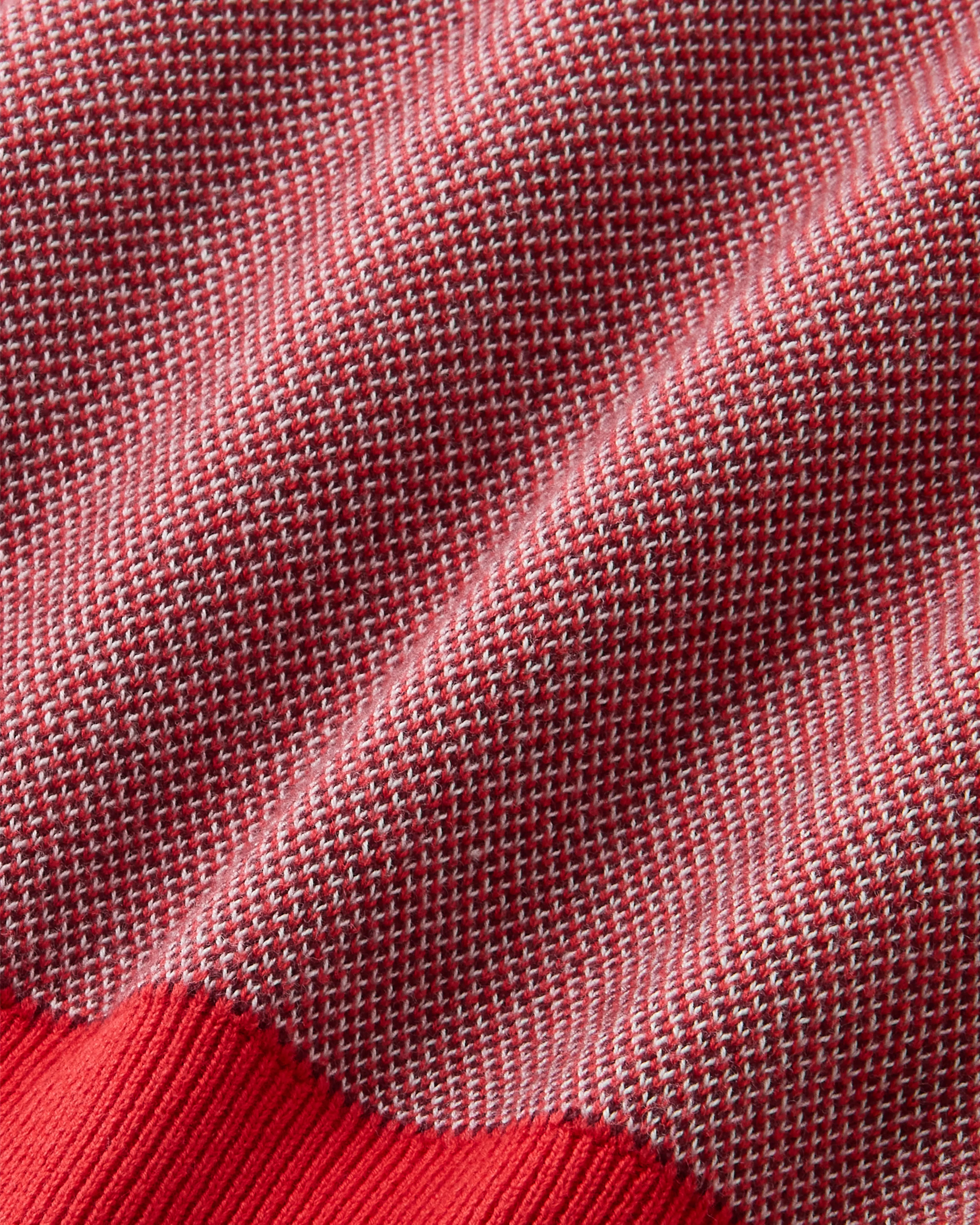 Footy Knit Zip-Up Cardigan Red