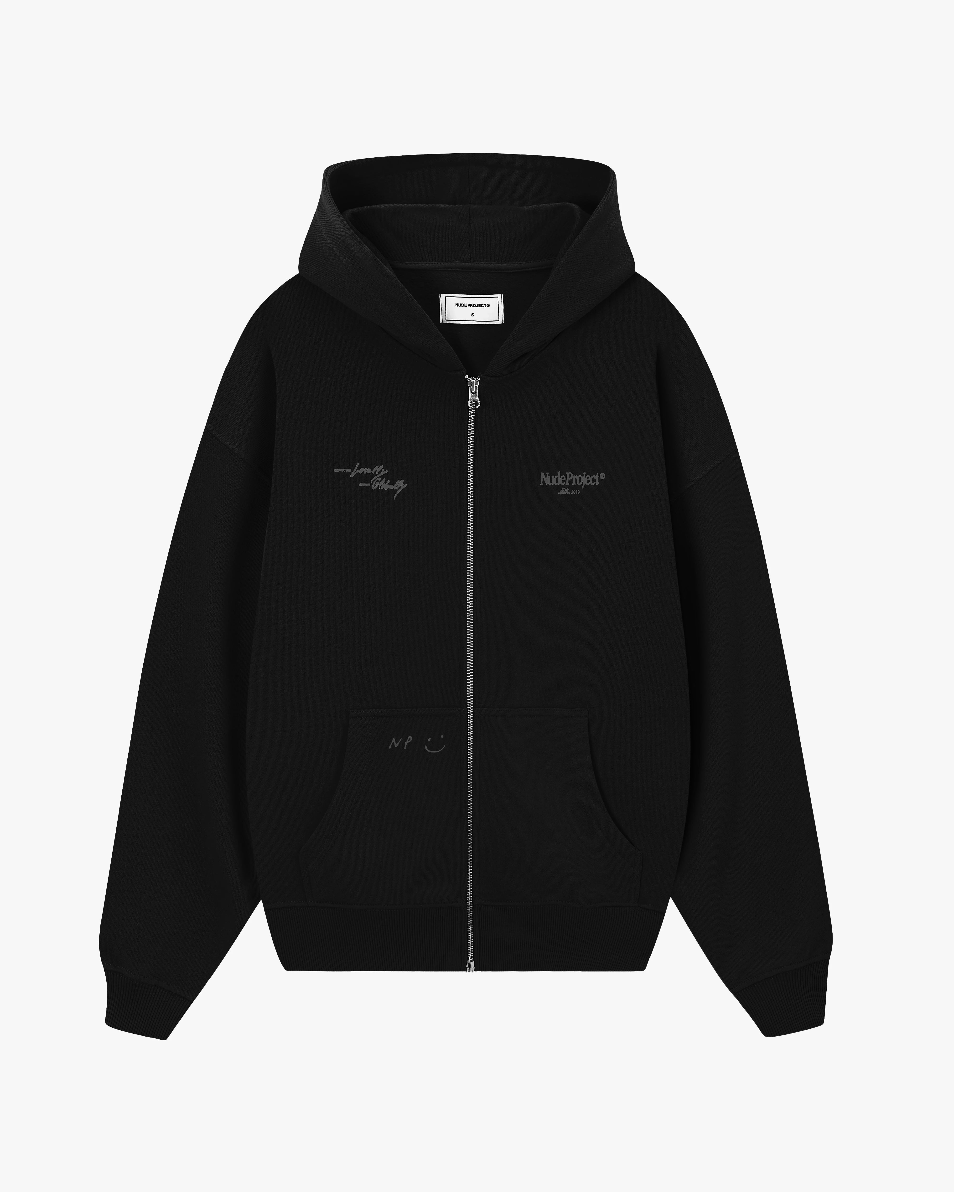 Global Soon Zip-Up Hoodie Black