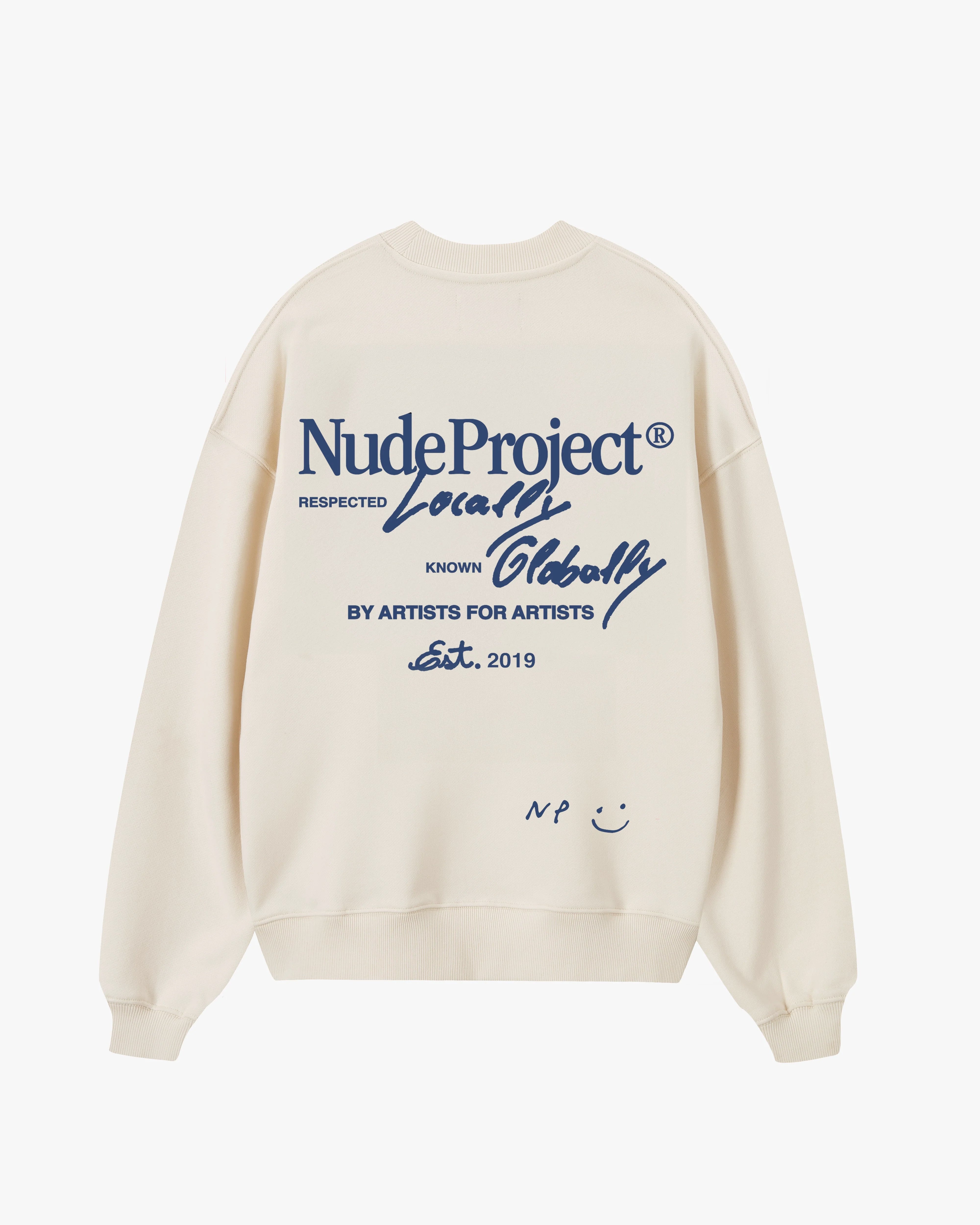 Global Soon Sweatshirt Marshmallow/Blue