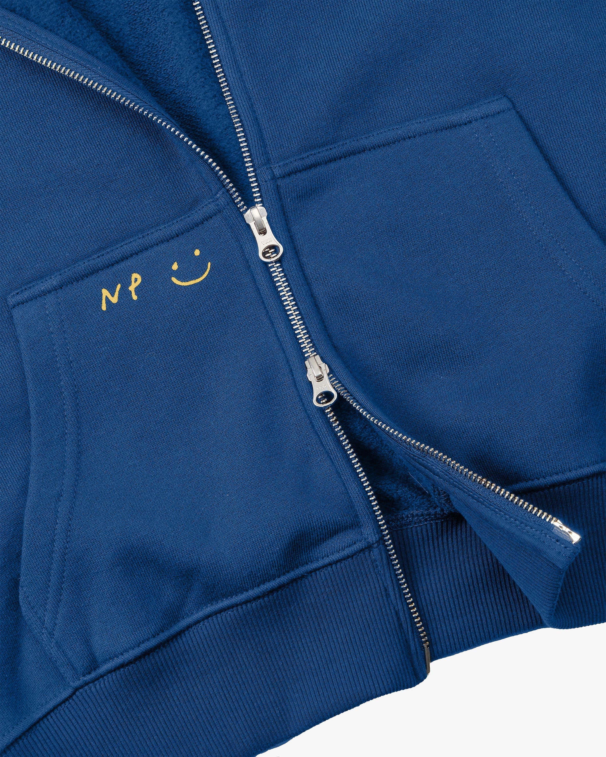 Global Soon Zip-Up Hoodie Blue