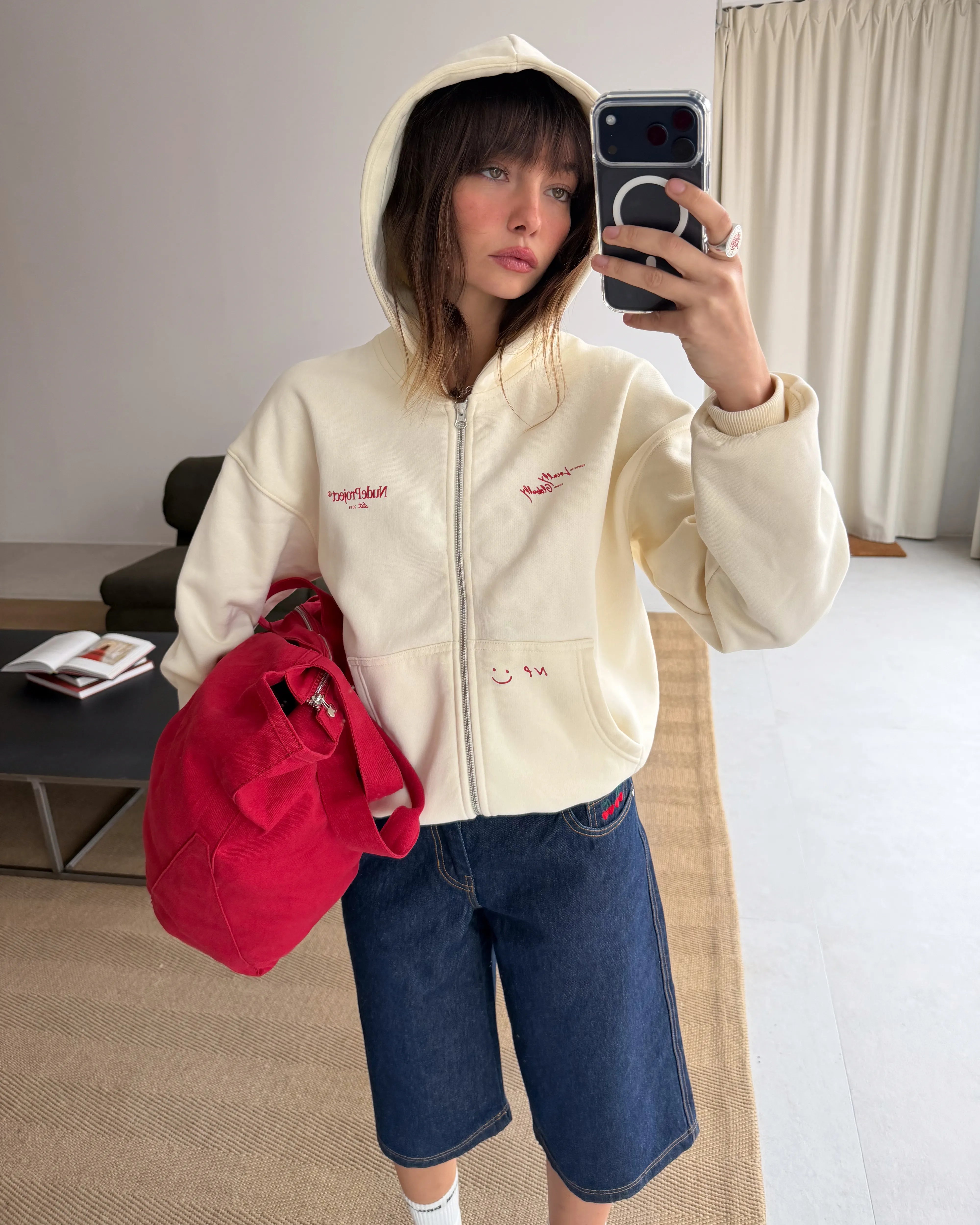 Global Soon Zip-Up Hoodie Marshmallow
