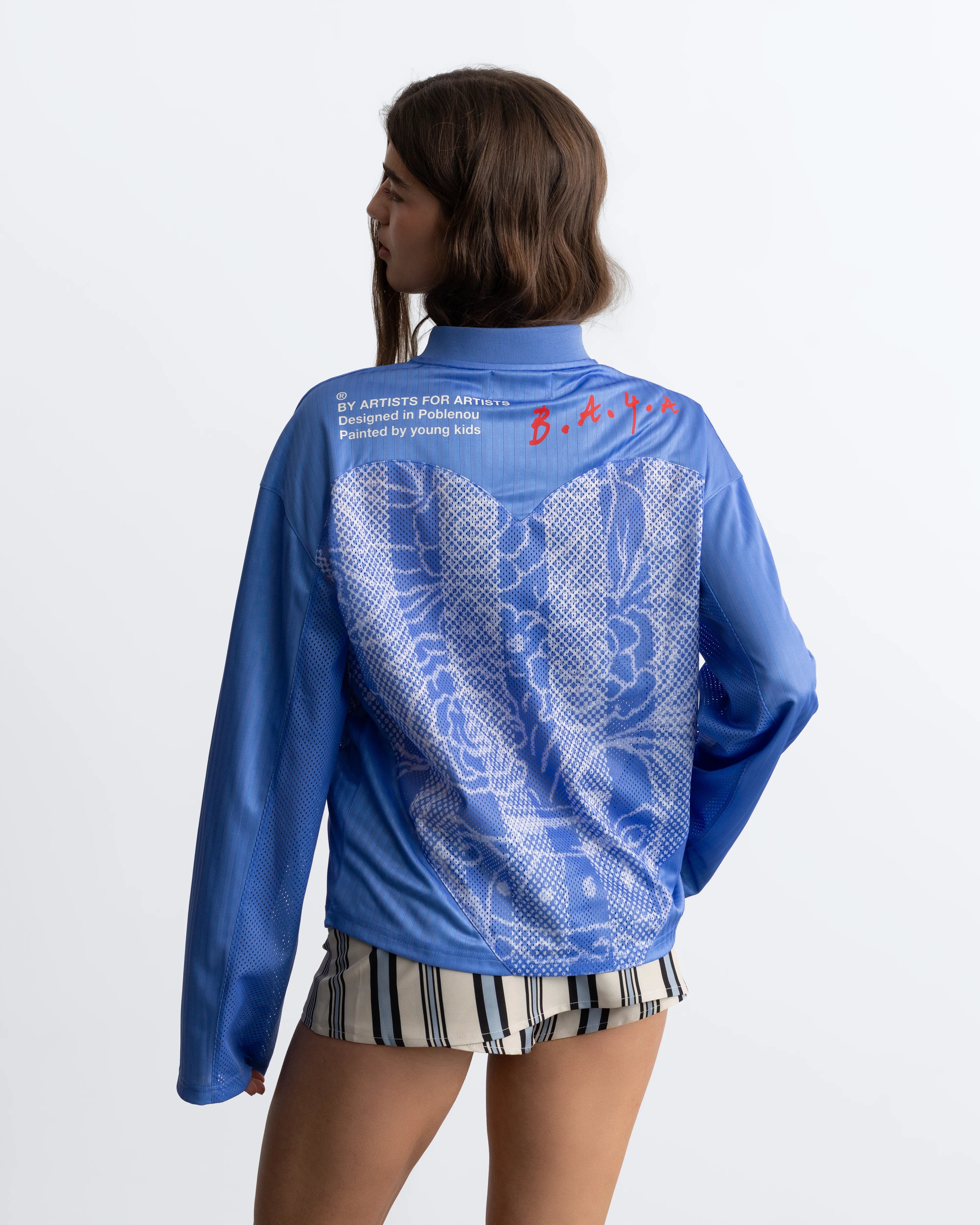 Paolo Football Long-Sleeve Tee Blue
