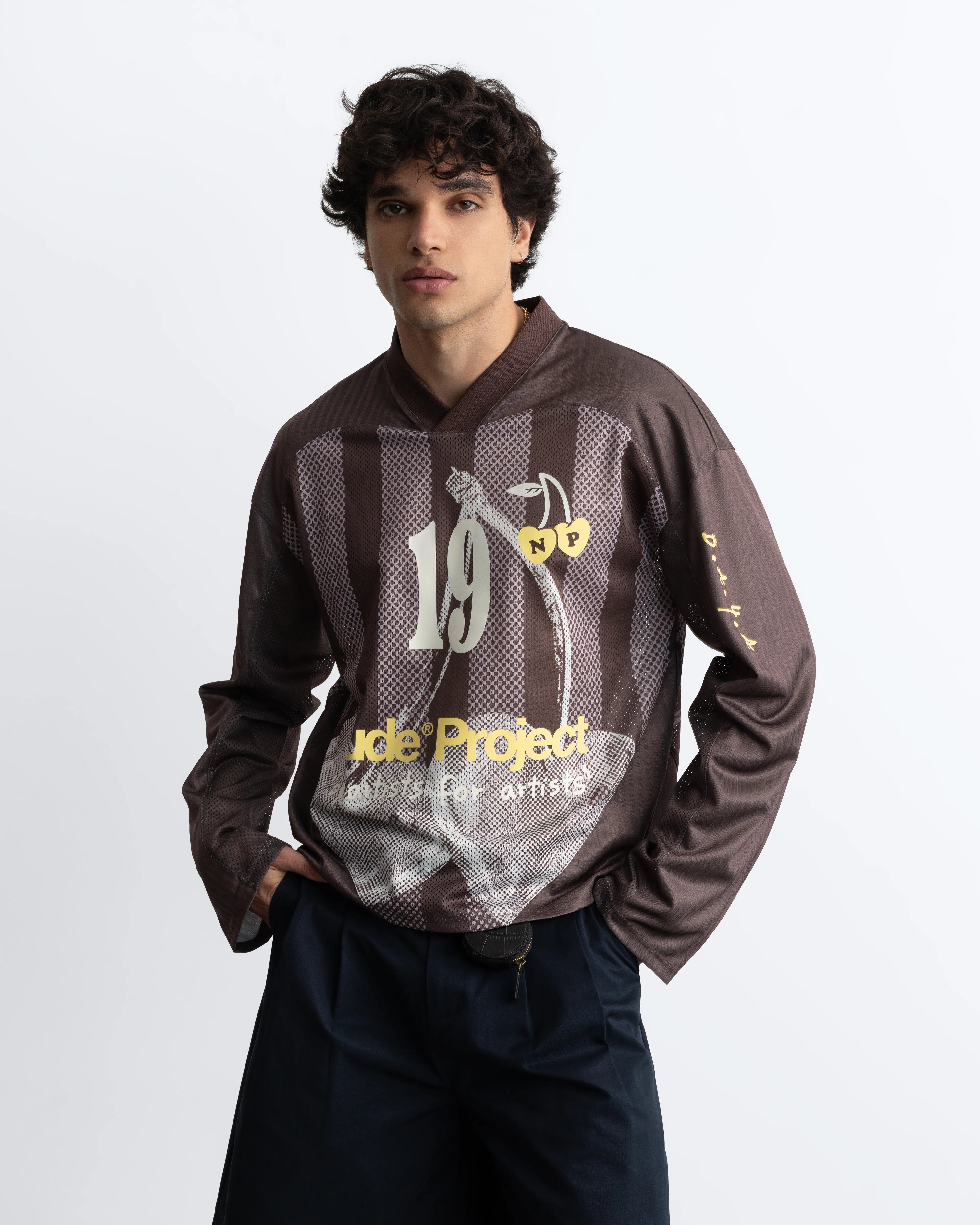 Paolo Football Long-Sleeve Tee Brown