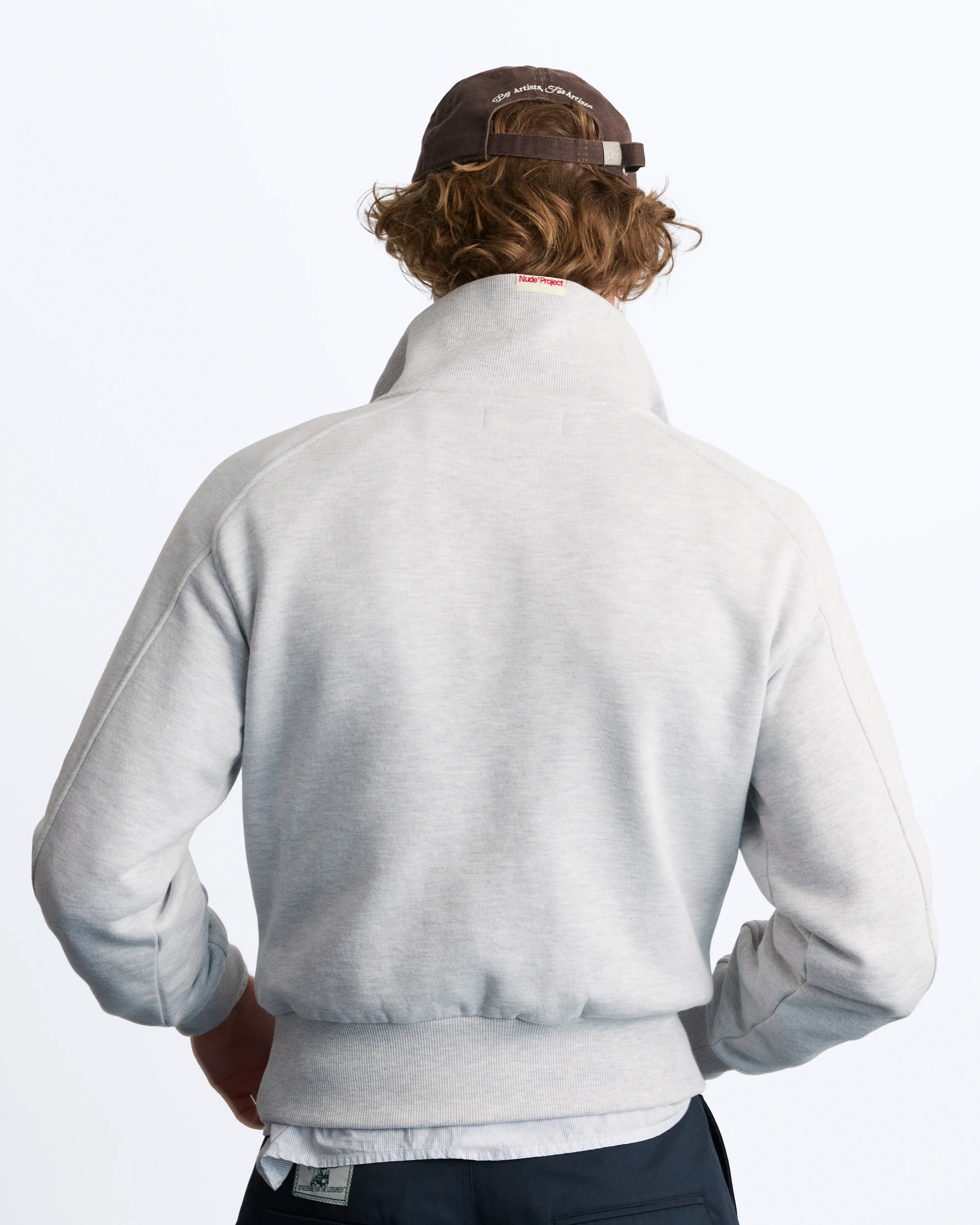 Basic Cherry Quarter-Zip Grey