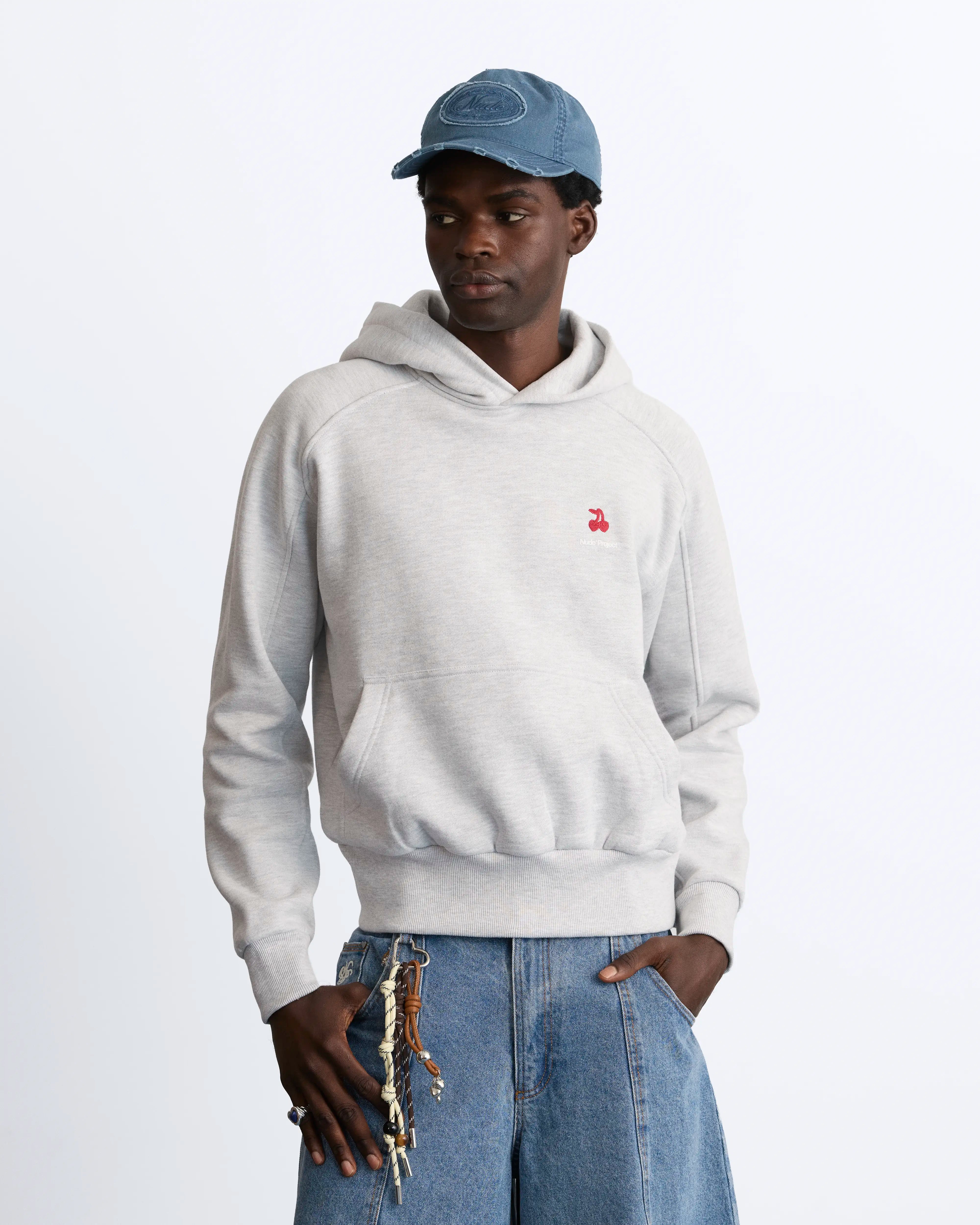 Basic Cherry Hoodie Grey