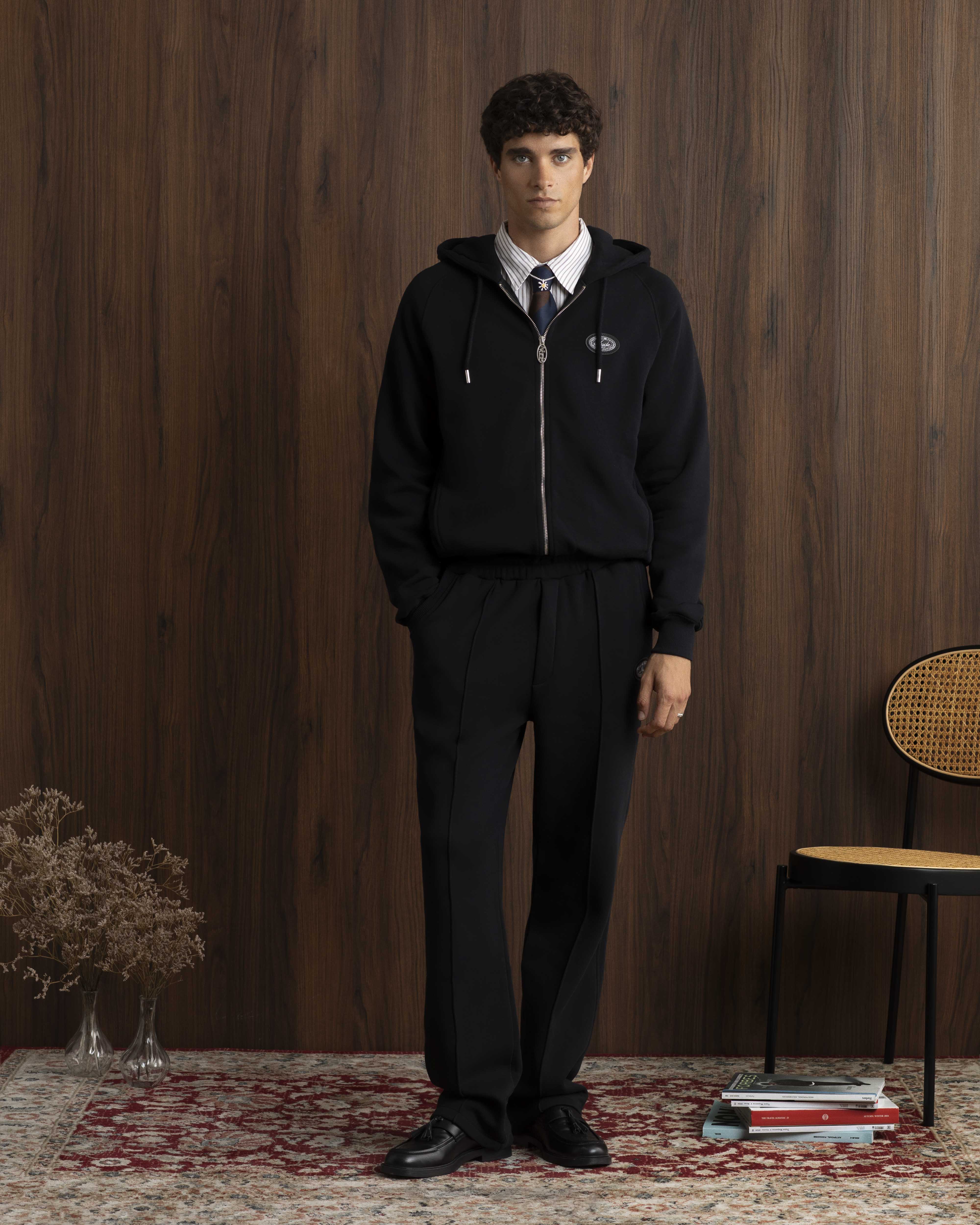 Essentials Zip-Up Hoodie Black